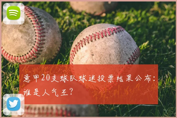 意甲20支球队球迷投票结果公布：谁是人气王？
